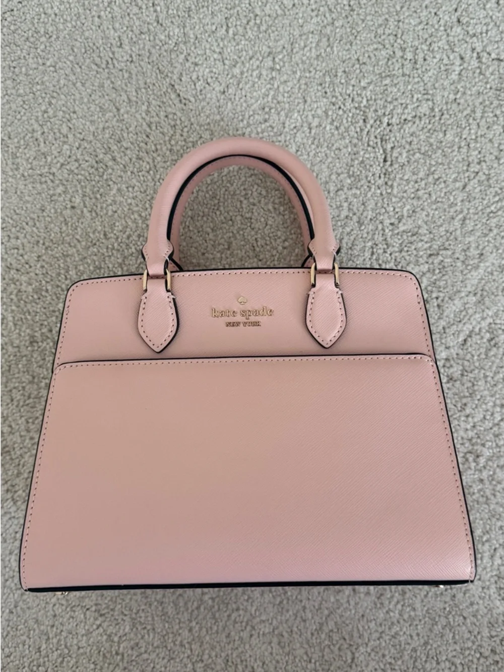 kate spade Pink Saffiano Leather Satchel with Gold Hardware - Picture 1 of 7
